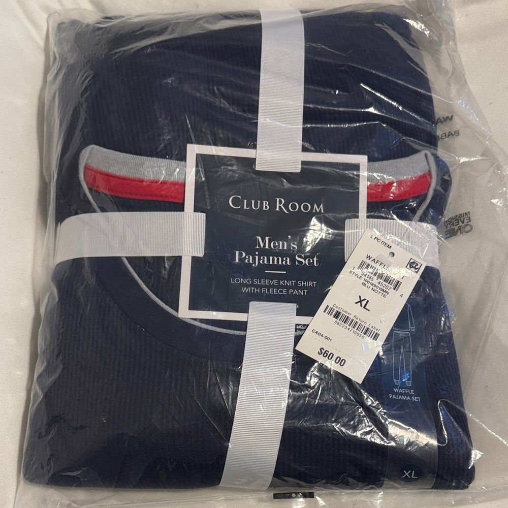 Club Room Men's Dark Blue Pajama Set
